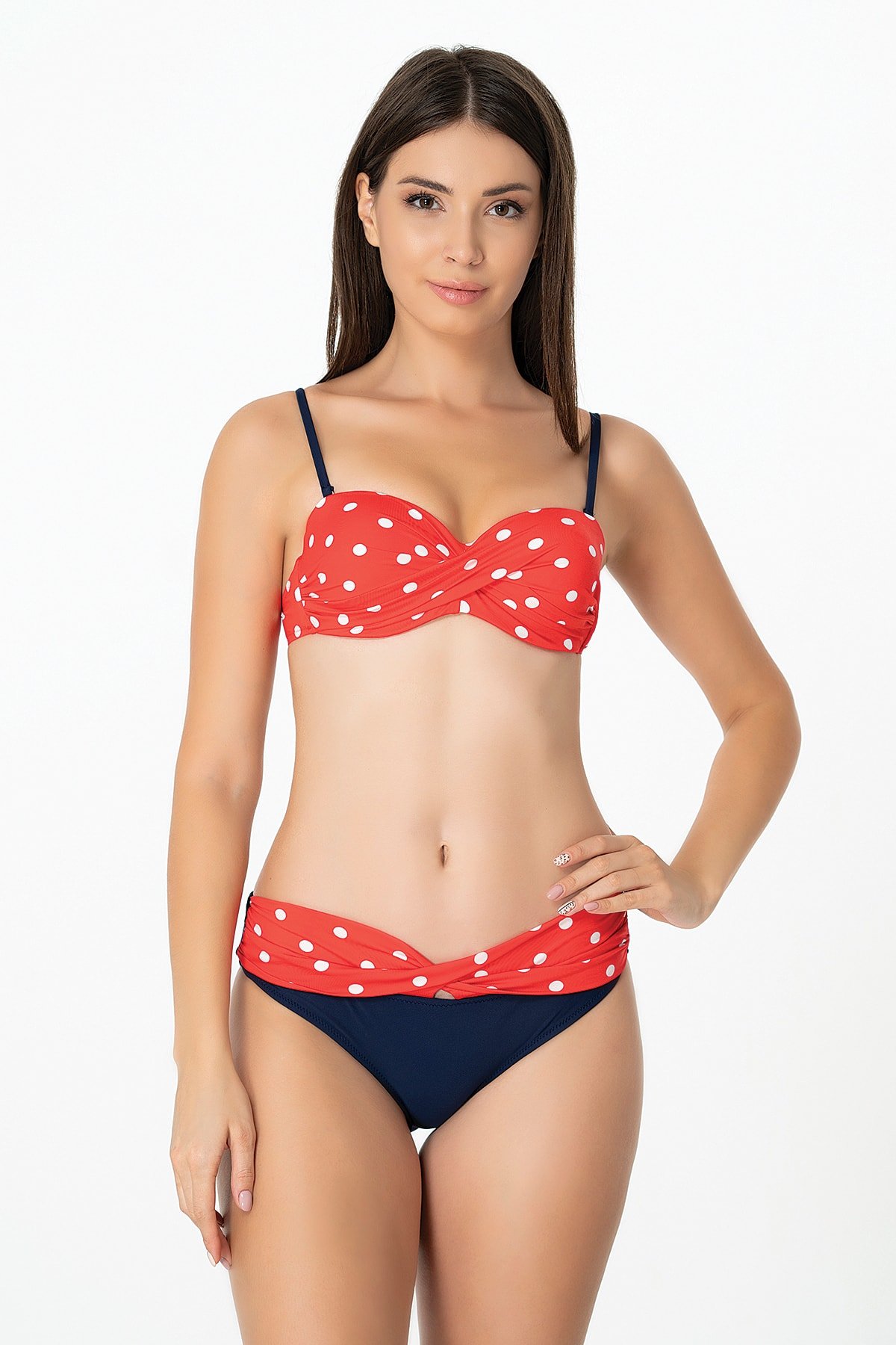 Marinella Swimwear Burgulu Desenli Bikini ElbiseBul