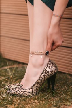 Revaxi Vizon Desenli Stiletto Ayakkabı