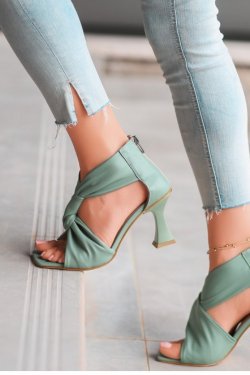 Mit Yeşil Myem Mint Topuklu Ayakkabı