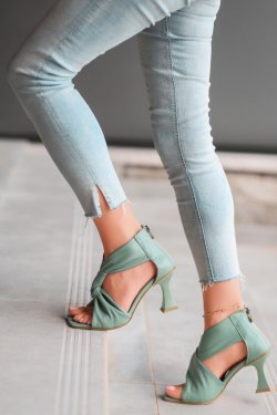 Mit Yeşil Myem Mint Topuklu Ayakkabı