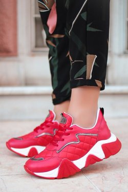Renz Kırmızı Bağcıklı Spor Ayakkabı