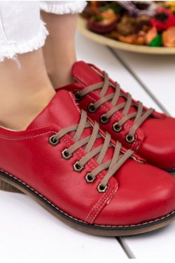 Kırmızı Beliniya Oxford Ayakkabı