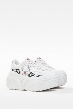 Beyaz Hello Kitty Yüksek Bilekli Spor Ayakkabı