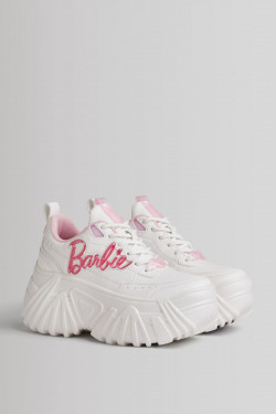 Beyaz Barbie Platform Spor Ayakkabı