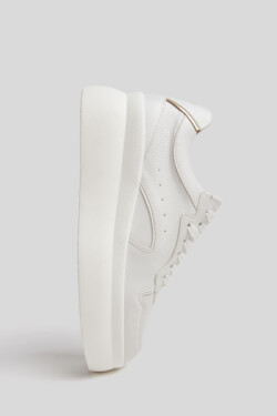 Beyaz Dekoratif Platform Spor Ayakkabı