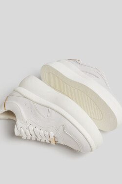 Beyaz Dekoratif Platform Spor Ayakkabı