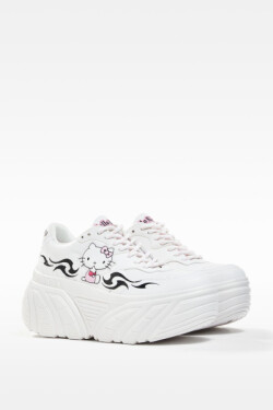 Beyaz Hello Kitty Yüksek Bilekli Spor Ayakkabı
