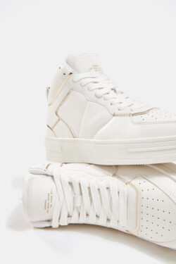 Beyaz Metalik Detaylı Bilekli Spor Ayakkabı