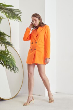 Oranj Mini Ceket Elbise