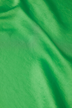 Yeşil Saten Uzun Etek