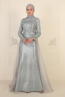 Mavi Behin Abiye Elbise