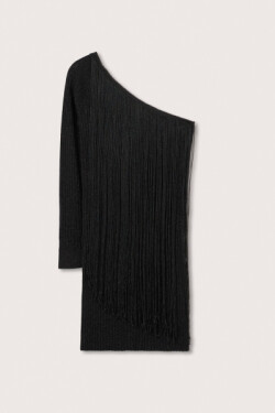 Tek Omuzlu Siyah Mini Abiye Elbise