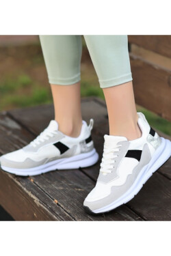 Beyaz Joox Süet Bağcıklı Spor Ayakkabı