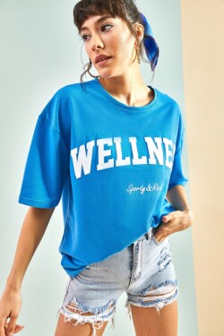 Mavi Wellness Baskılı Tshirt
