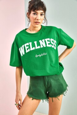 Yeşil Wellness Baskılı Tshirt