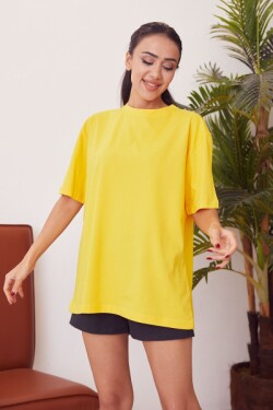 Sarı Basic T Shirt