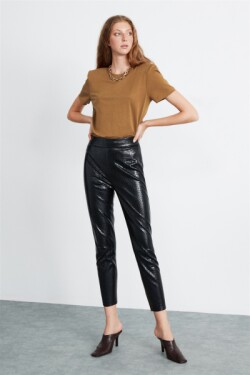 Kahverengi Stella Örme Comfort Fit T-shirt