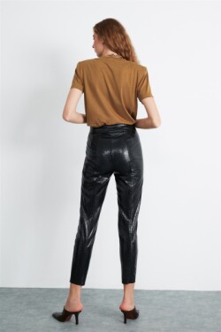 Kahverengi Stella Örme Comfort Fit T-shirt