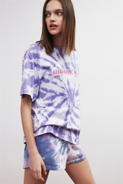 Renkli Margo Örme Oversize T-shirt
