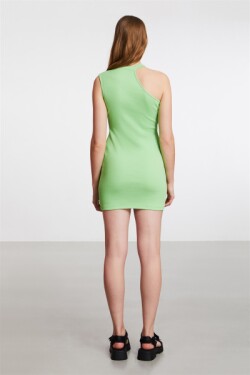 Yeşil Pantanera Örme Bodycon Mini Elbise