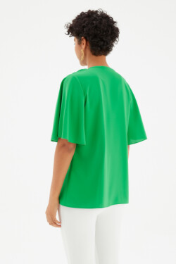 Yeşil Kolyeli Salaş Bluz