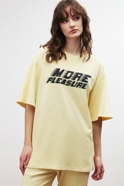Sarı Pleasure Örme Oversize T-shirt