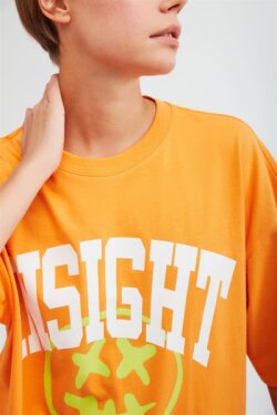 Turuncu Insight Örme Oversize T-shirt