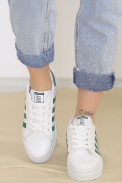 Beyaz Yeşil Spor Ayakkabı