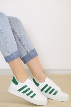 Beyaz Yeşil Spor Ayakkabı