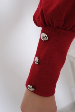 Kırmızı Kemerli Kruvaze Midi Elbise