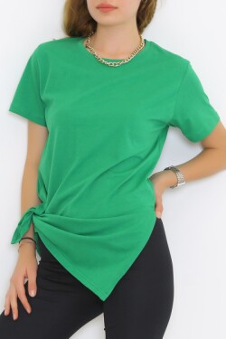Yeşil Yırtmaçlı Tişört