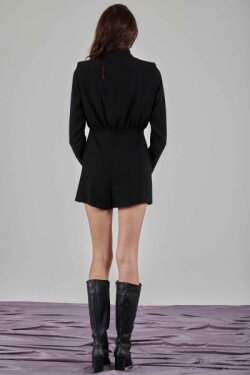 Siyah Şortlu Mini Elbise