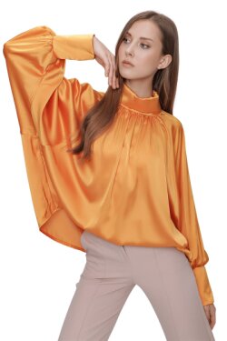 Orange Yarasa Kol Salaş Bluz