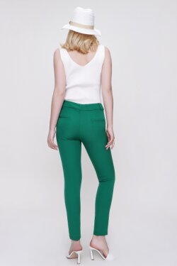 Yeşil Cepli Kumaş Pantolon
