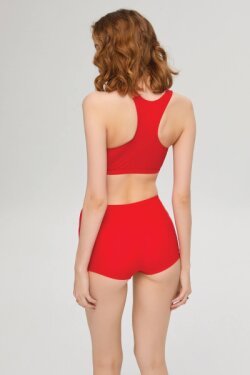 Kırmızı Sporcu Kesim Bikini Takımı