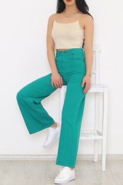 Yeşil Salaş Kot Pantolon