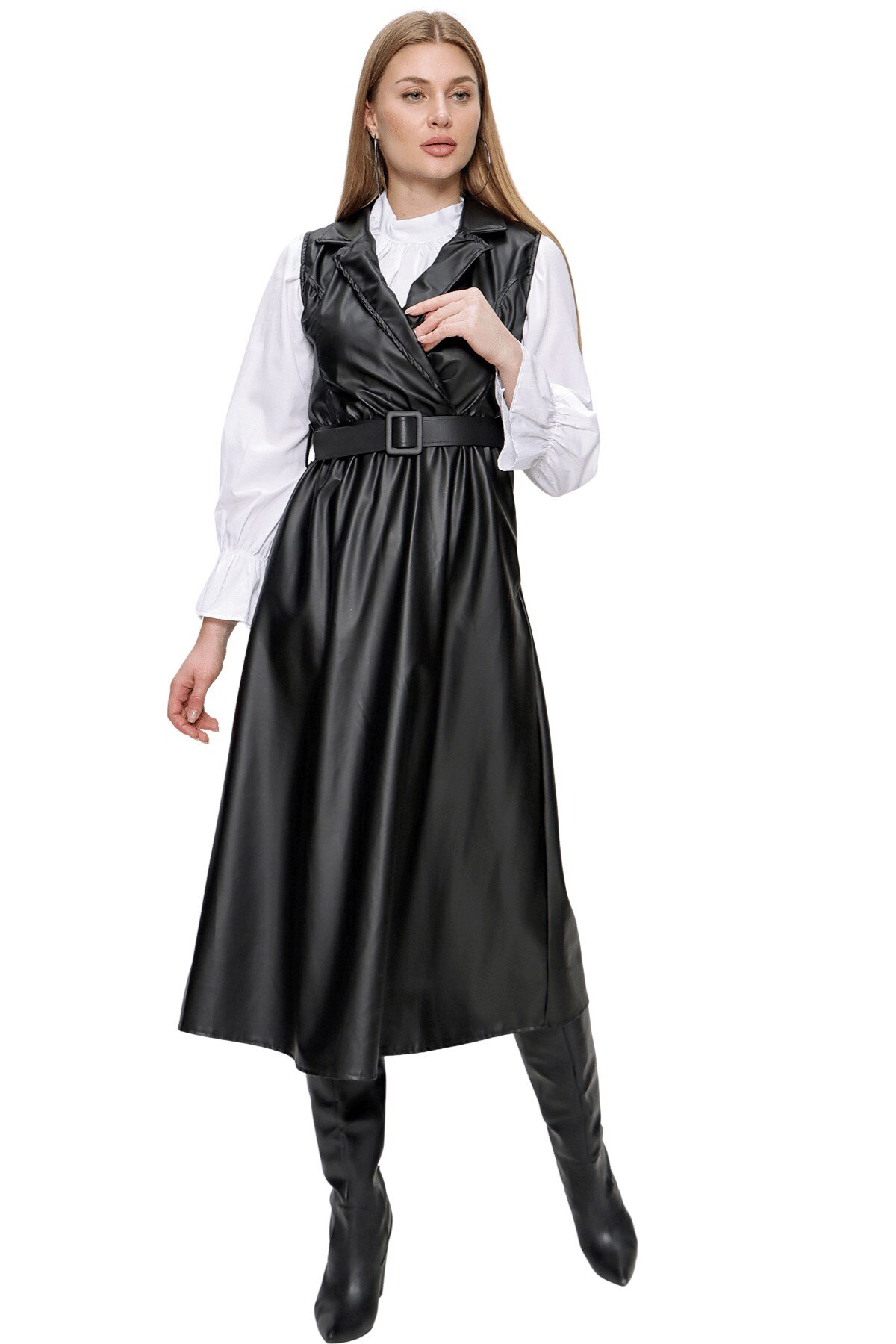 butikburuc Siyah Jile İkili Takım Uzun Elbise