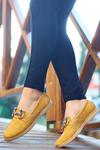 Hardal Sarısı Celio Cilt Desenli Babet Ayakkabı