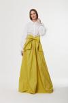Olive Kuşak Detaylı Uzun Etek