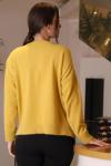 Sarı Yuvarlak Yaka Bluz