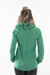 Yeşil Uzun Kol Yakası Volanlı Bluz