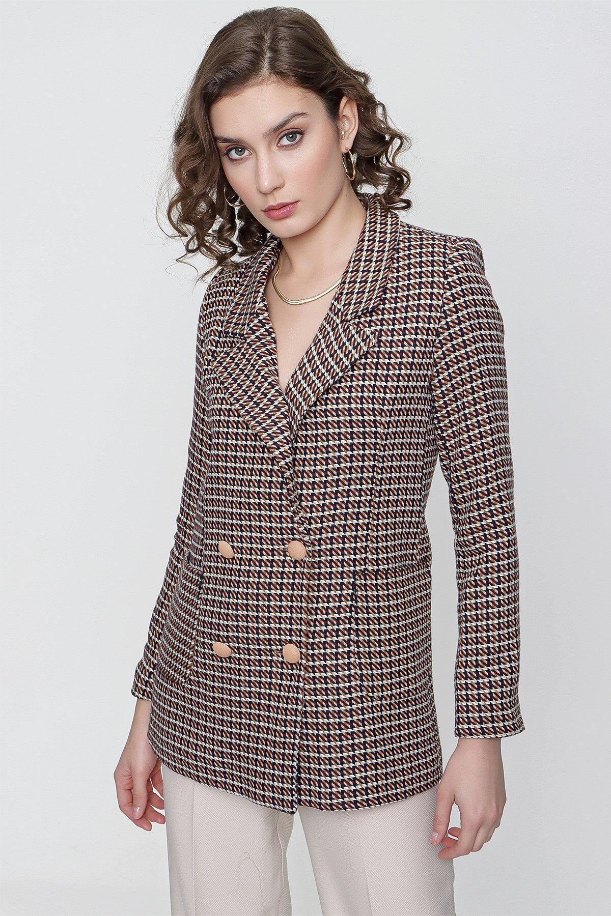 Karamel Torba Cep Ceket - Butik Buruç