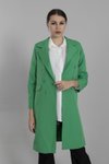 Yeşil Klasik Yaka Kapamasız Ceket