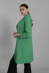 Yeşil Klasik Yaka Kapamasız Ceket