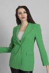 Yeşil Vatkalı Astarlı Blazer Ceket