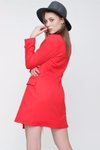 Kırmızı Yanı Specieal Taş Tasarım Mini Ceket Abiye Elbise