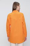 Orange Geniş Yaka Düz Gömlek