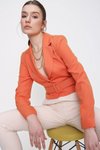 Orange Kemerli Kısa Ceket