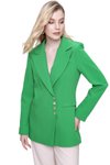 Yeşil Düğme Detaylı Blazer Ceket