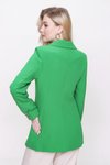 Yeşil Düğme Detaylı Blazer Ceket